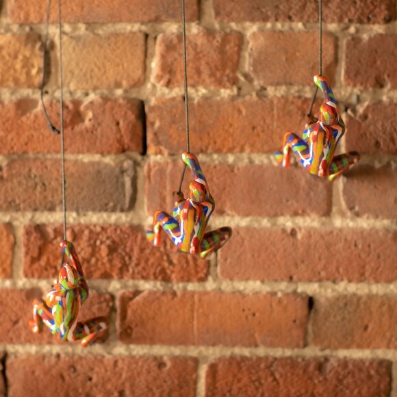 Climbing Man Home Decor Classic Wall-Art Sculpture | 3-Piece | Multicolor - Picture 3 of 3